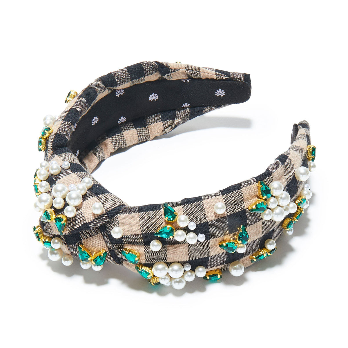 Lele Sadoughi HEADBANDS PICNIC CHECK CHECKERED KNOTTED HEADBAND
