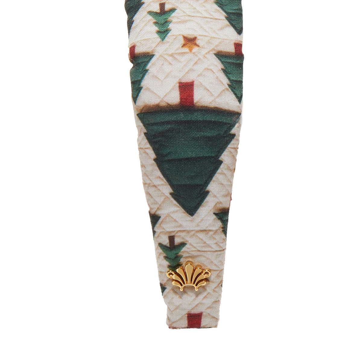 Lele Sadoughi HEADBANDS PINE FOREST KIDS BOWTIE FOREST QUILTED HEADBAND