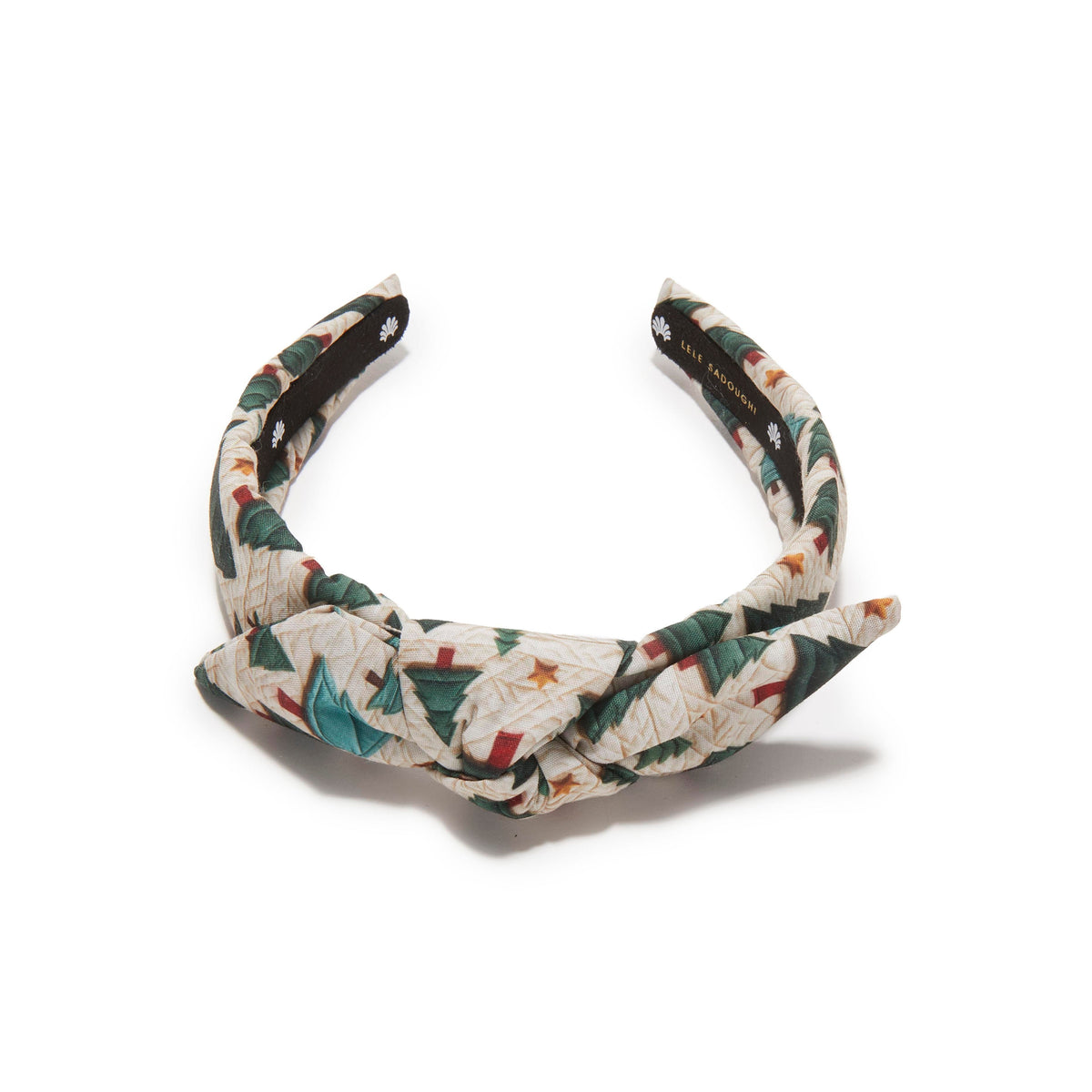 Lele Sadoughi HEADBANDS PINE FOREST KIDS BOWTIE FOREST QUILTED HEADBAND