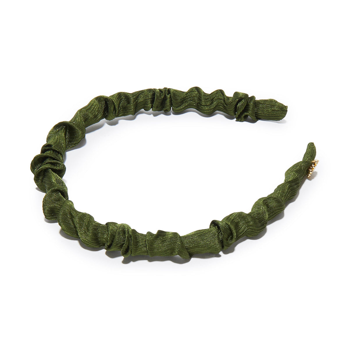 Lele Sadoughi HEADBANDS PINE GREEN JESSIE SILK HEADBAND