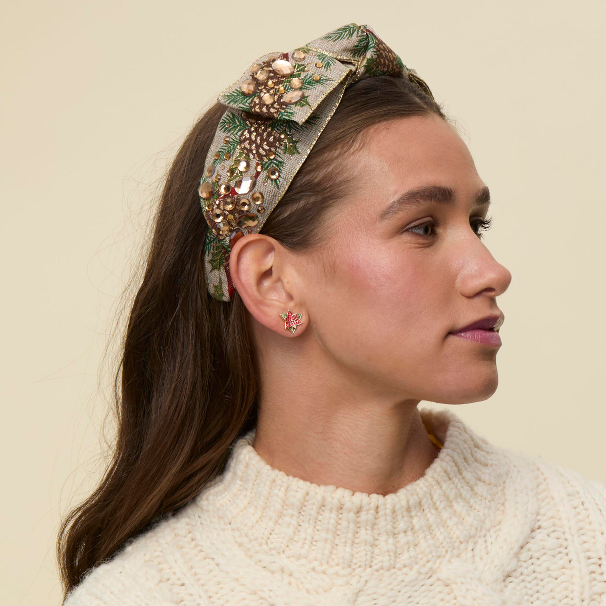 Lele Sadoughi HEADBANDS PINECONE SHIRLEY CRYSTAL PEBBLE HEADBAND