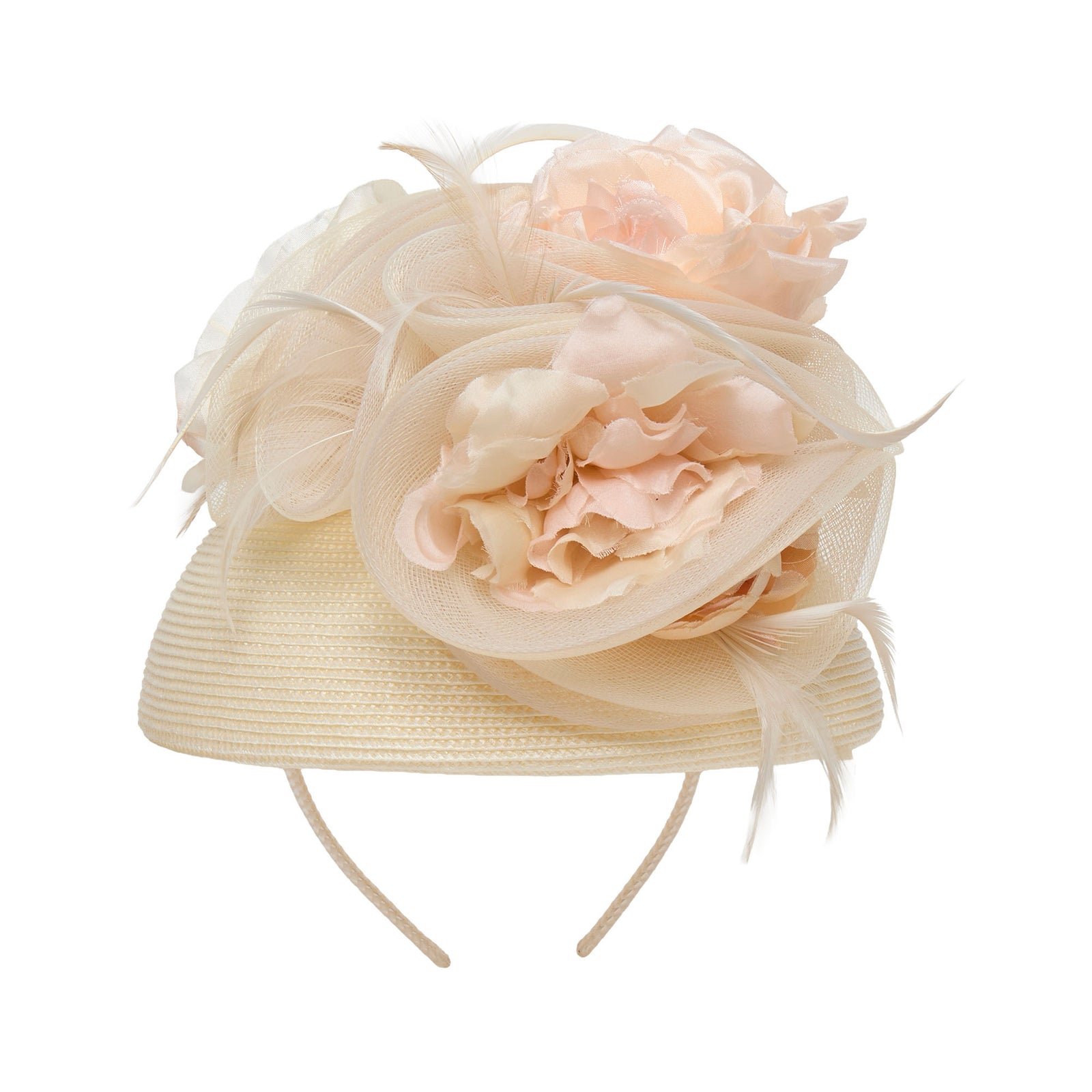 Lele Sadoughi HEADBANDS PINK CAMELLIA FLORAL BOUQUET FASCINATOR