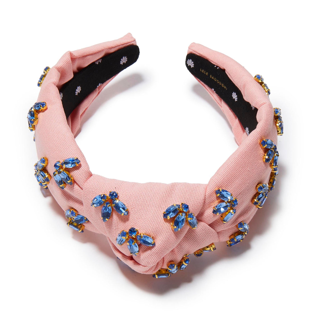 LELE SADOUGHI HEADBANDS PINK LEMONADE KNOTTED VINE EMBELLISHED HEADBAND