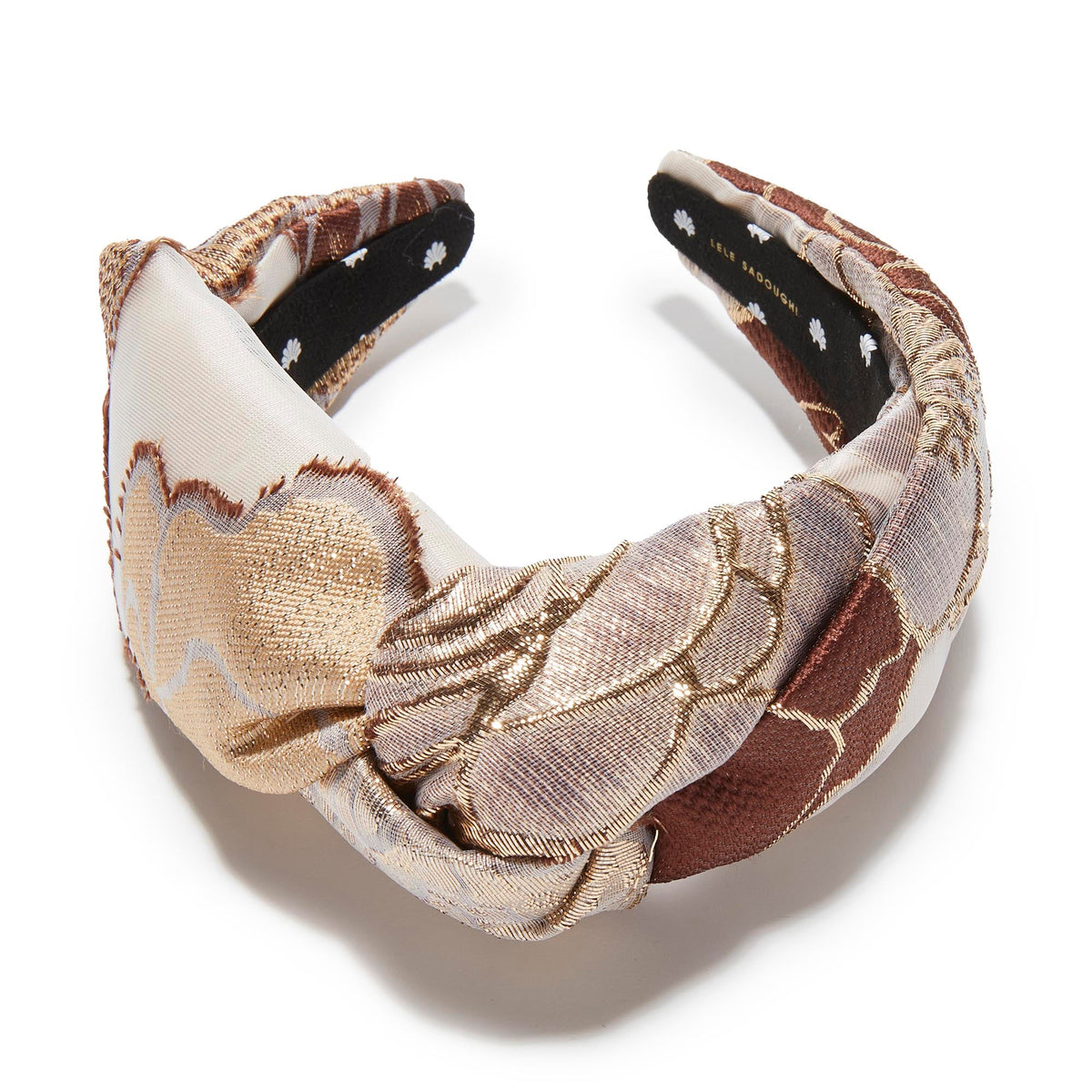 Lele Sadoughi HEADBANDS PLUM BLUSH GRETA FLORAL LACE HEADBAND