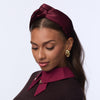 Lele Sadoughi HEADBANDS PLUM GRETA SILK HEADBAND