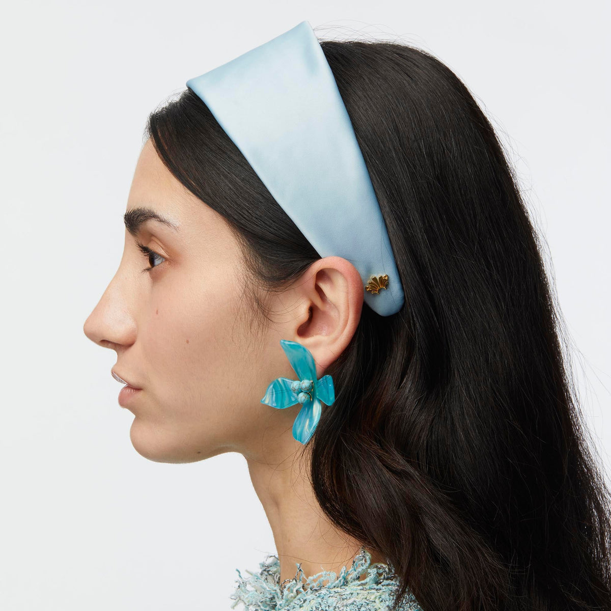 LELE SADOUGHI HEADBANDS POWDER BLUE BRIGITTE HEADBAND