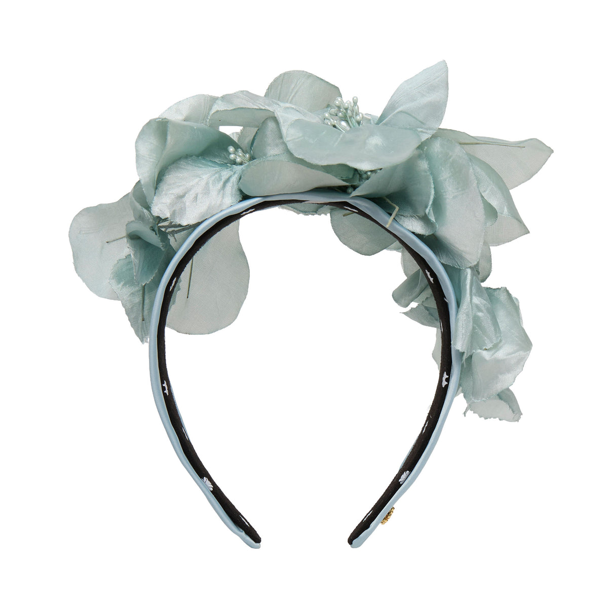 Lele Sadoughi HEADBANDS POWDER BLUE MAGNOLIA FLORAL BOUQUET HEADBAND