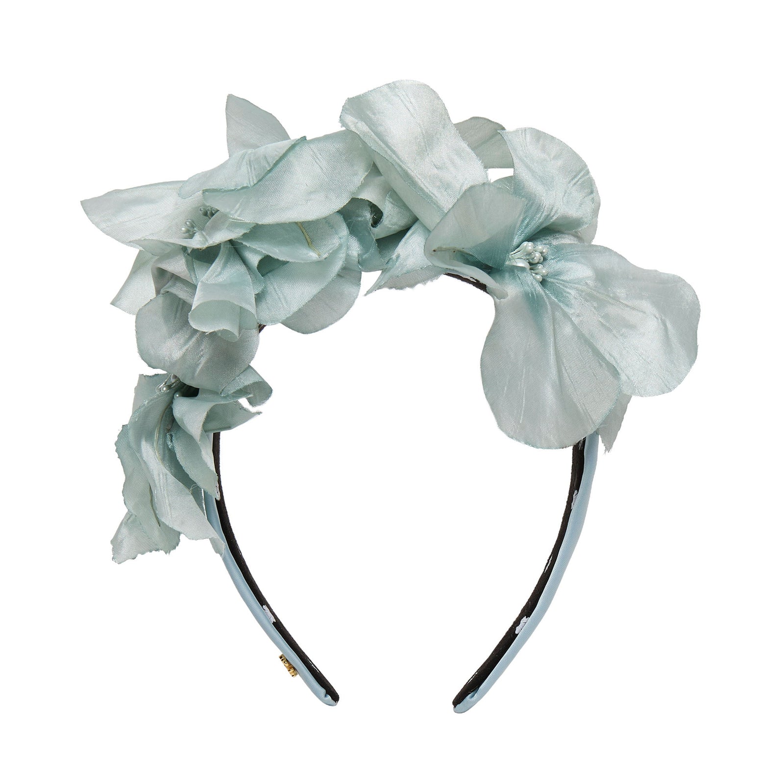 Lele Sadoughi HEADBANDS POWDER BLUE MAGNOLIA FLORAL BOUQUET HEADBAND