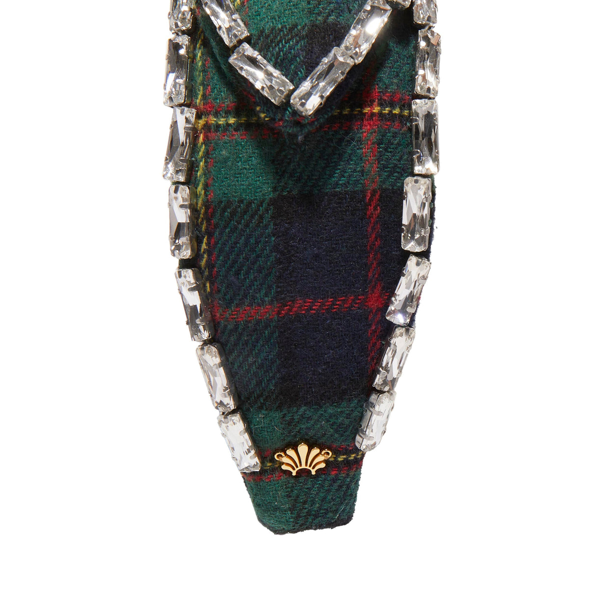 Lele Sadoughi HEADBANDS PRESENT PLAID VERONICA CRYSTAL EDGE HEADBAND