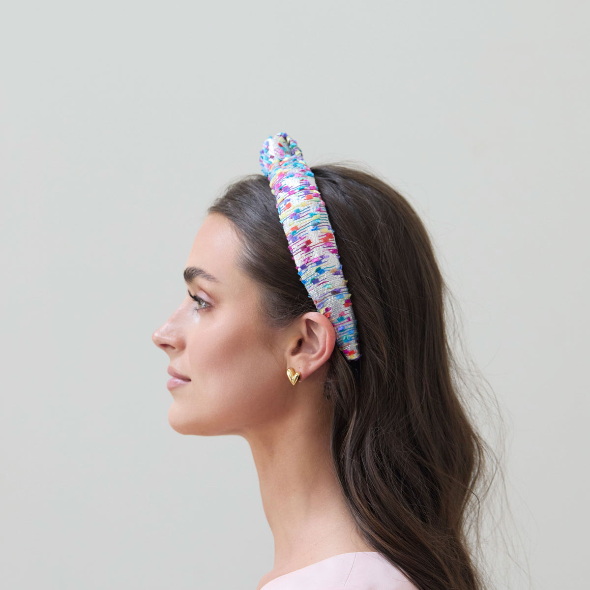 Lele Sadoughi HEADBANDS RAINBOW SLIM KNOTTED BEADED HEADBAND