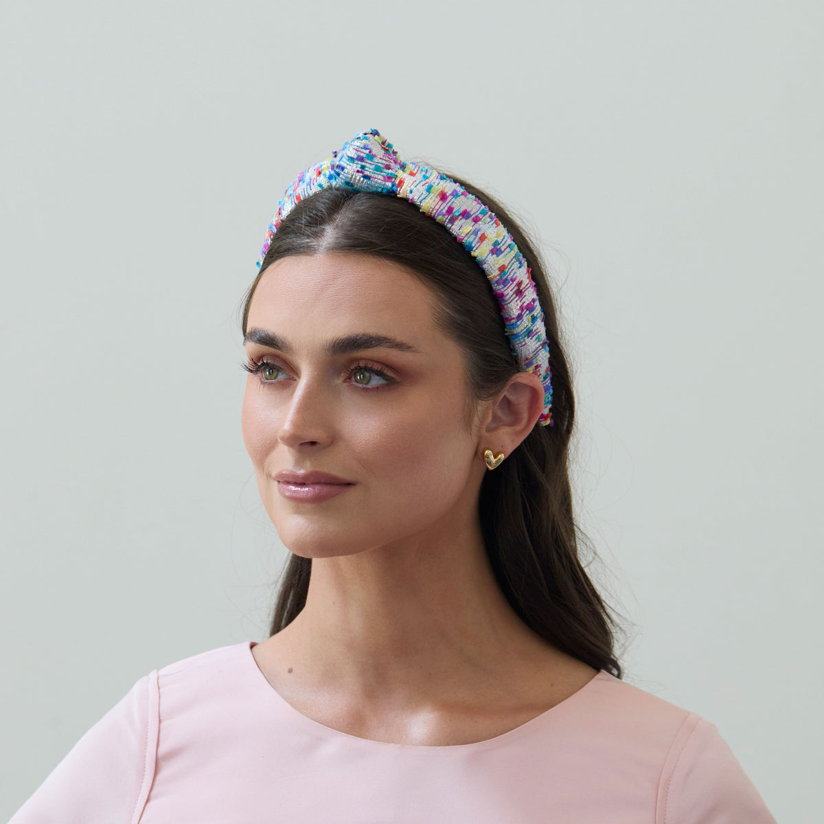 Lele Sadoughi HEADBANDS RAINBOW SLIM KNOTTED BEADED HEADBAND