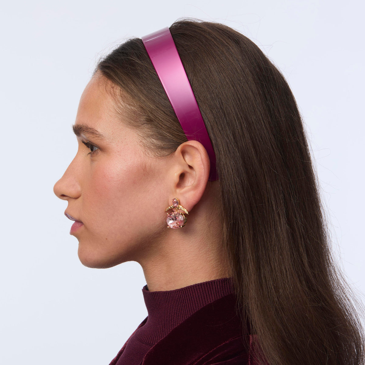 Lele Sadoughi HEADBANDS RASPBERRY EMMA ACETATE HEADBAND