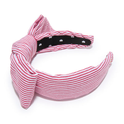 Lele Sadoughi HEADBANDS RED HOLLY SEERSUCKER HEADBAND