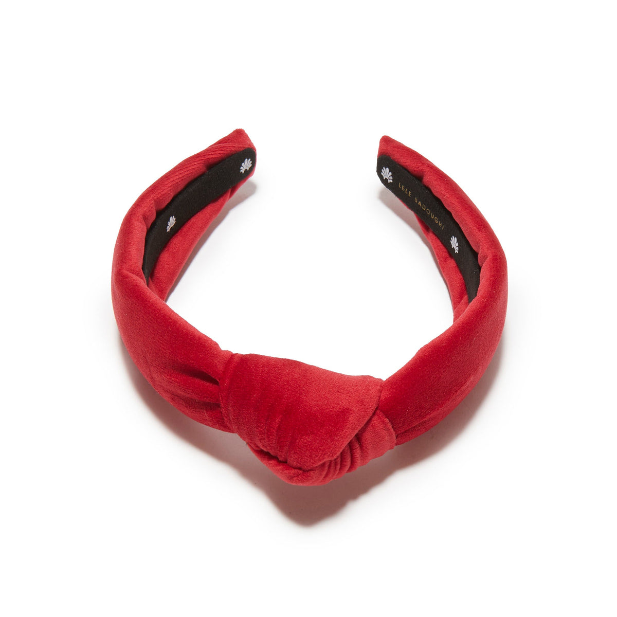 Lele Sadoughi HEADBANDS RED KIDS VELVET KNOTTED HEADBAND