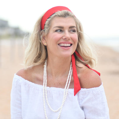 LELE SADOUGHI HEADBANDS RED LELE SADOUGHI X MARILYN MONROE BANDANA HEADBAND