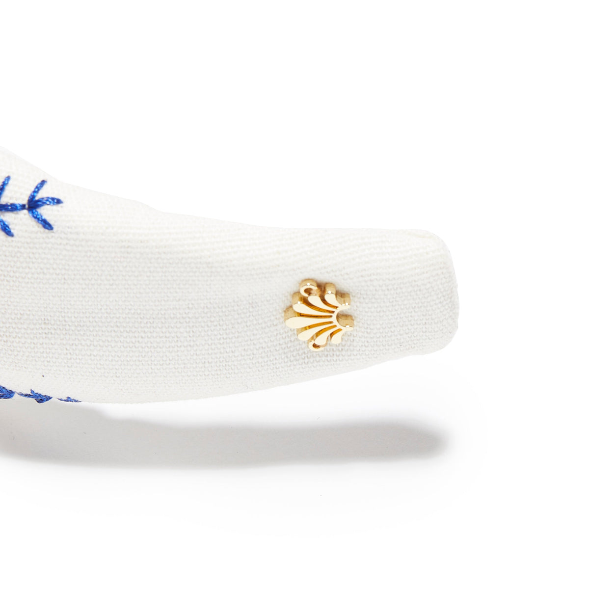 Lele Sadoughi HEADBANDS RED TEXAS RANGERS EMBROIDERED KNOTTED HEADBAND