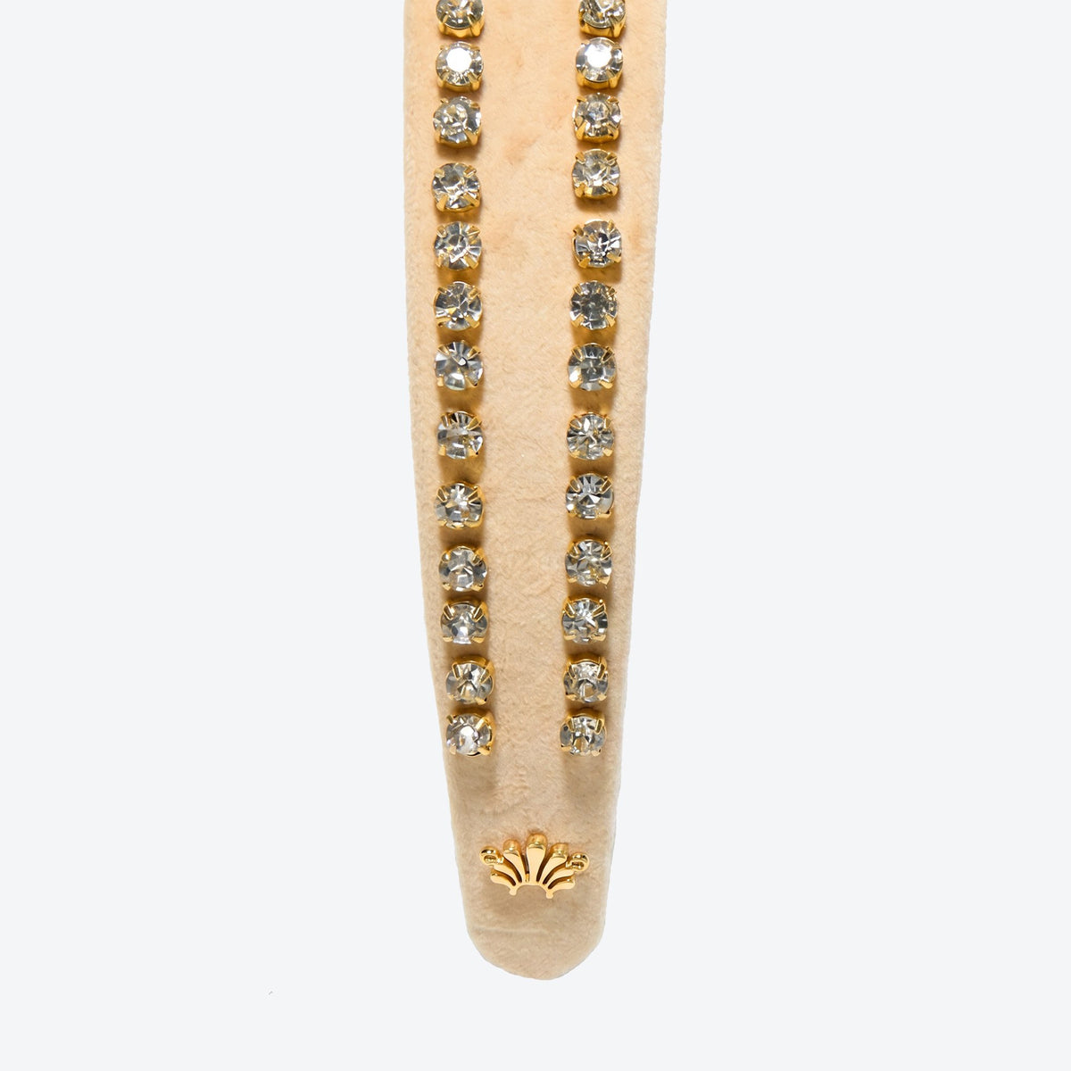 Lele Sadoughi HEADBANDS SADDLE BROWN BESSETTE CRYSTAL EDGE HEADBAND