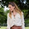 Lele Sadoughi HEADBANDS SADDLE BROWN KNOTTED BANDANA HEADBAND