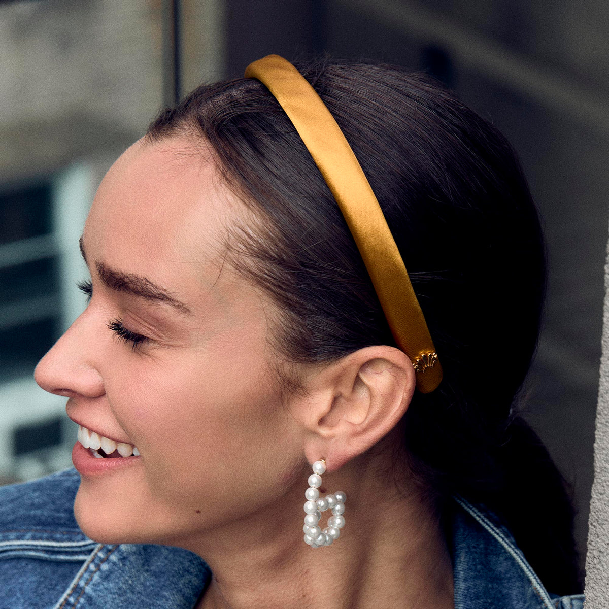 Lele Sadoughi HEADBANDS SANDALWOOD GIGI SILK HEADBAND