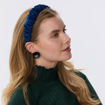 Lele Sadoughi HEADBANDS SAPPHIRE KELLY VELVET HEADBAND