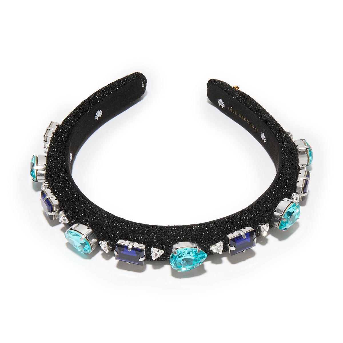 Lele Sadoughi HEADBANDS SAPPHIRE TURQUOISE GIGI SWAROVSKI CRYSTAL GEM HEADBAND