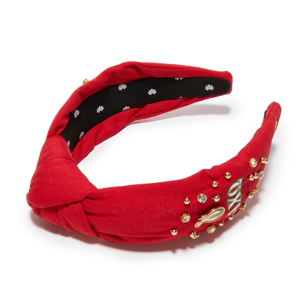 LELE SADOUGHI HEADBANDS SCARLET ALPHA CHI OMEGA KNOTTED HEADBAND