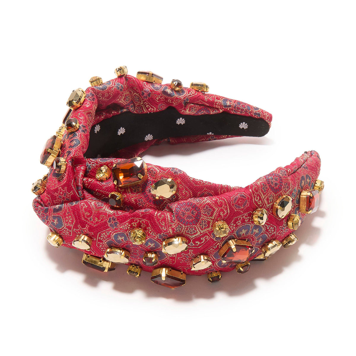 Lele Sadoughi HEADBANDS SCARLET GRETA CRYSTAL FOLK HEADBAND