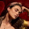 Lele Sadoughi HEADBANDS SCARLET KNOTTED JACQUARD HEADBAND