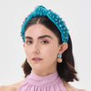 Lele Sadoughi HEADBANDS SEA GLASS SWAROVSKI® TRESOR KNOTTED HEADBAND