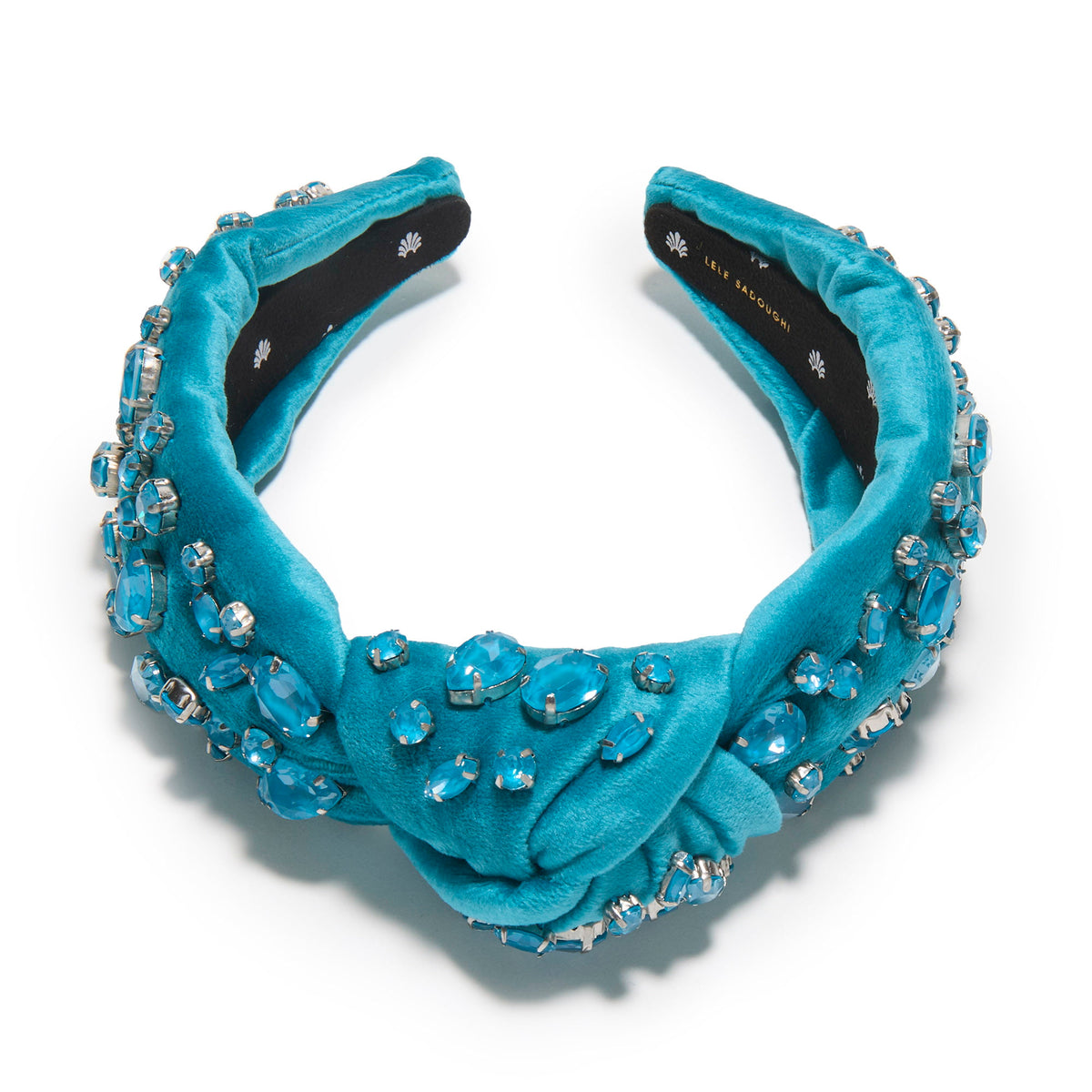 Lele Sadoughi HEADBANDS SEA GLASS SWAROVSKI® TRESOR KNOTTED HEADBAND