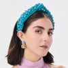 Lele Sadoughi HEADBANDS SEA GLASS SWAROVSKI® TRESOR KNOTTED HEADBAND