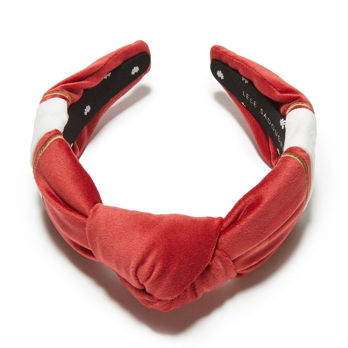 Lele Sadoughi HEADBANDS SF 49ERS EMBROIDERED LELE X NFL RED KNOTTED HEADBAND