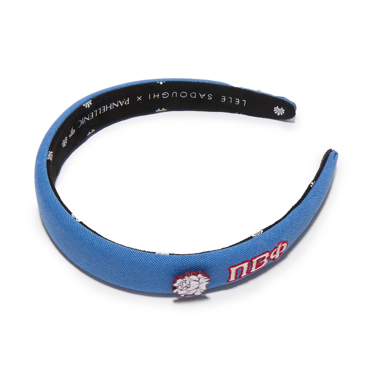 LELE SADOUGHI HEADBANDS SILVER BLUE PI BETA PHI CHARLOTTE HEADBAND