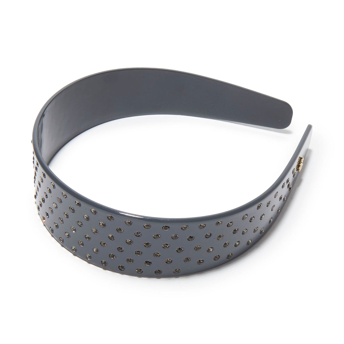 Lele Sadoughi HEADBANDS SLATE GRAY CHER CRYSTAL ACETATE HEADBAND