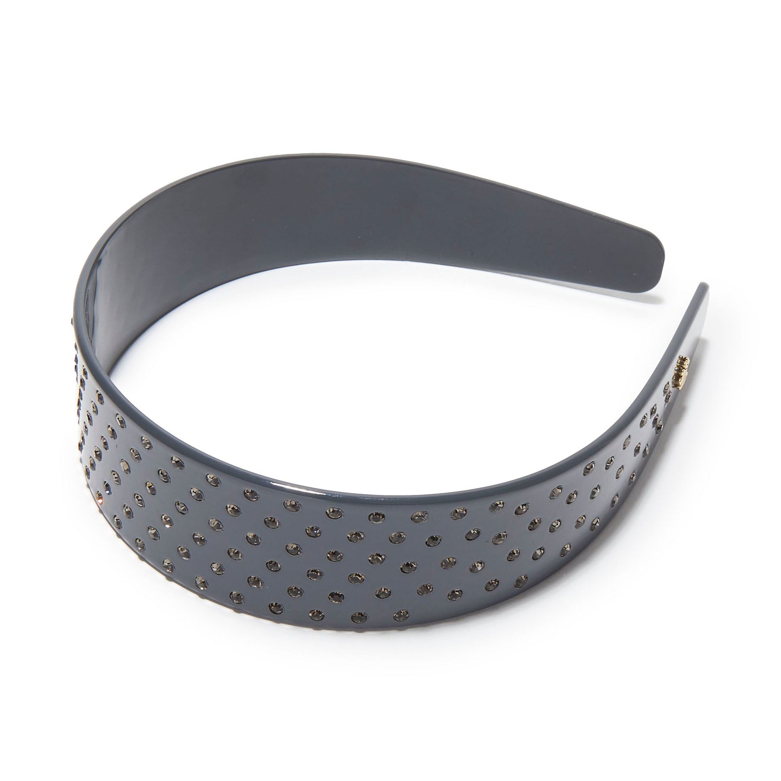 Lele Sadoughi HEADBANDS SLATE GRAY CHER CRYSTAL ACETATE HEADBAND