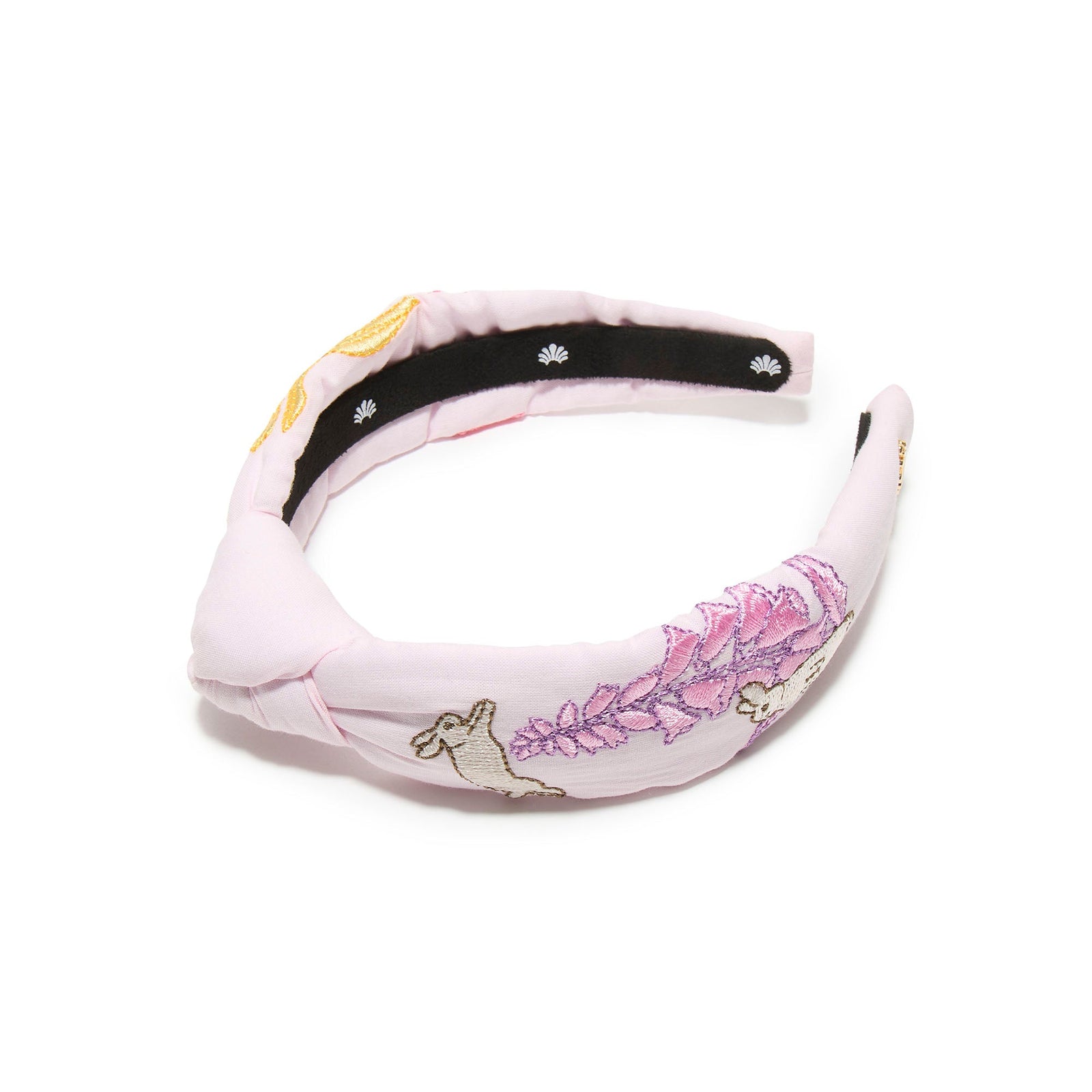 Lele Sadoughi HEADBANDS SPRING BLOOMS KIDS KNOTTED EASTER BUNNIES EMBROIDERED HEADBAND