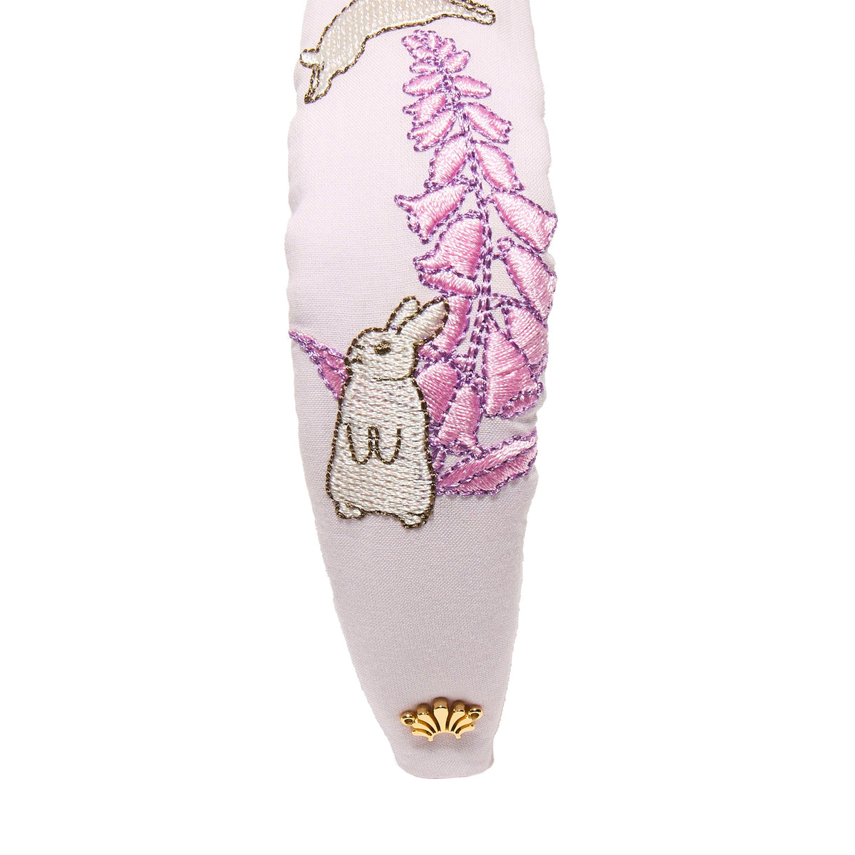 Lele Sadoughi HEADBANDS SPRING BLOOMS KIDS KNOTTED EASTER BUNNIES EMBROIDERED HEADBAND