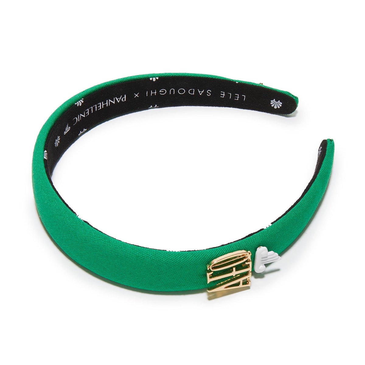 LELE SADOUGHI HEADBANDS SUPPORT GREEN ALPHA EPSILON PHI CHARLOTTE HEADBAND