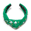 LELE SADOUGHI HEADBANDS SUPPORT GREEN ALPHA EPSILON PHI KNOTTED HEADBAND