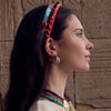 Lele Sadoughi HEADBANDS THE MET X LELE CARNELIAN GIGI EGYPTIAN EMBELLISHED HEADBAND