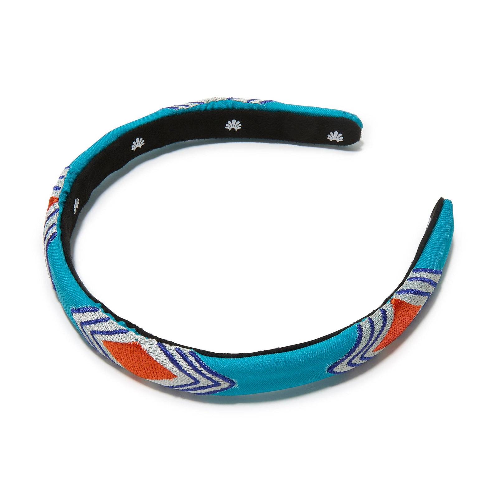 Lele Sadoughi HEADBANDS THE MET X LELE TURQUOISE GIGI EGYPTIAN EMBROIDERED HEADBAND