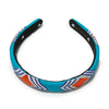 Lele Sadoughi HEADBANDS THE MET X LELE TURQUOISE GIGI EGYPTIAN EMBROIDERED HEADBAND