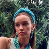 Lele Sadoughi HEADBANDS TURQUOISE VERONICA  STONE EMBELLISHED HEADBAND