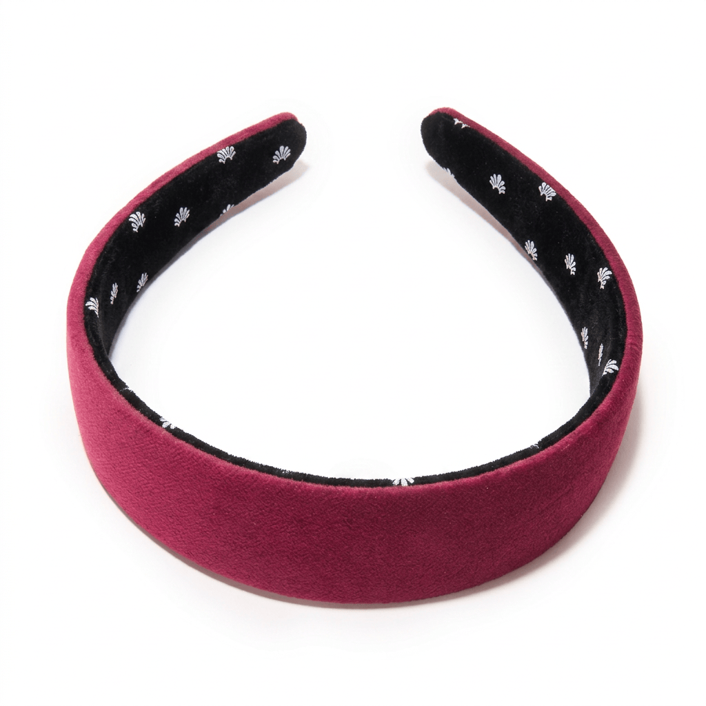 Lele Sadoughi HEADBANDS ULTA STYLES FOR LELE BURGUNDY BESSETTE VELVET HEADBAND