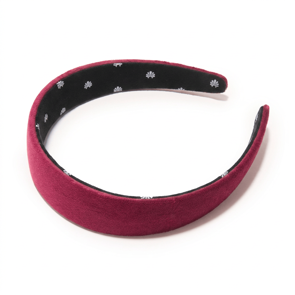 Lele Sadoughi HEADBANDS ULTA STYLES FOR LELE BURGUNDY BESSETTE VELVET HEADBAND