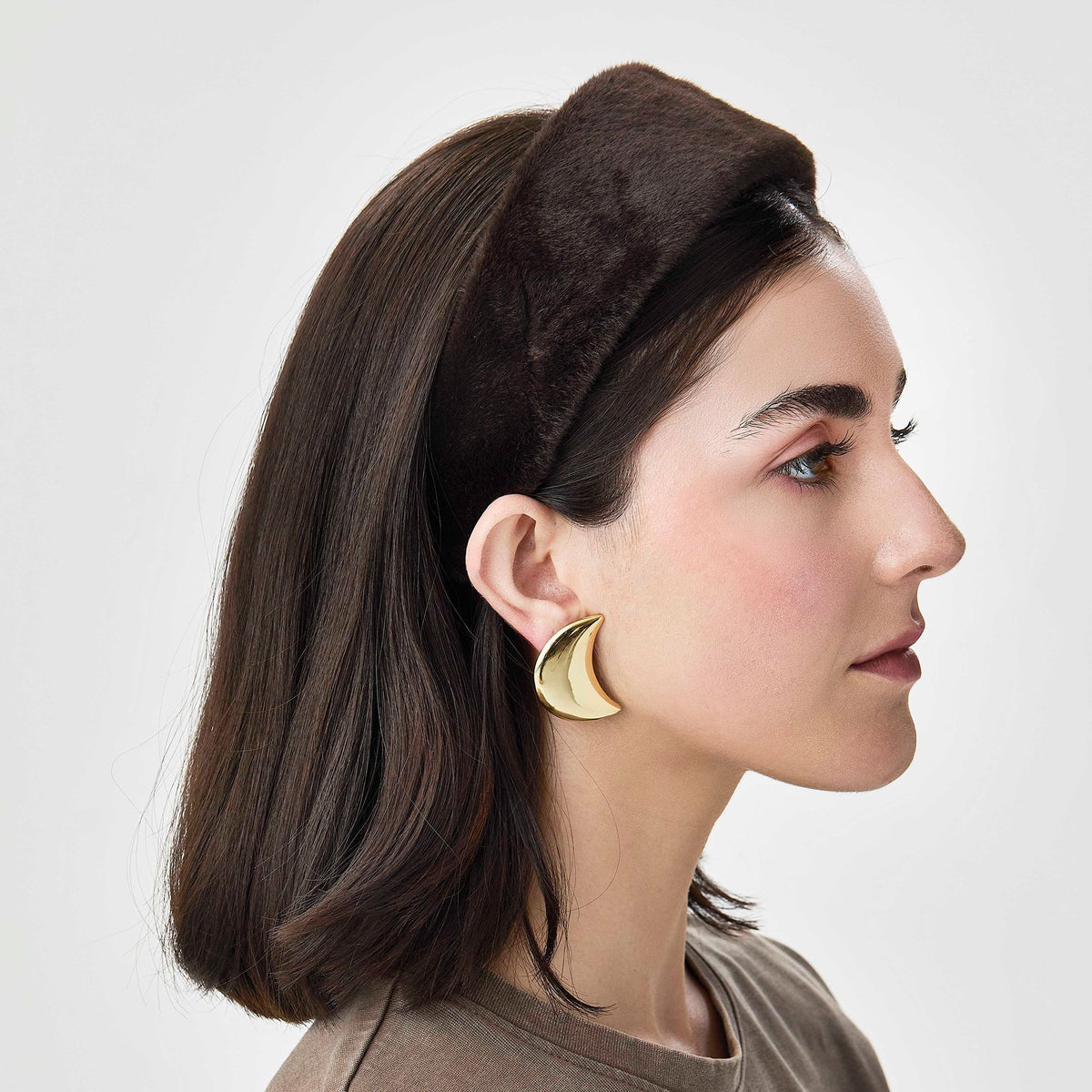 Lele Sadoughi HEADBANDS WALNUT BRIGITTE FAUX FUR HEADBAND