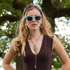 Lele Sadoughi HEADBANDS WALNUT KNOTTED CONCHO HEADBAND