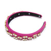 Lele Sadoughi HEADBANDS WILDBERRY CHARLOTTE CORDUROY CRYSTAL EMBELLISHED HEADBAND