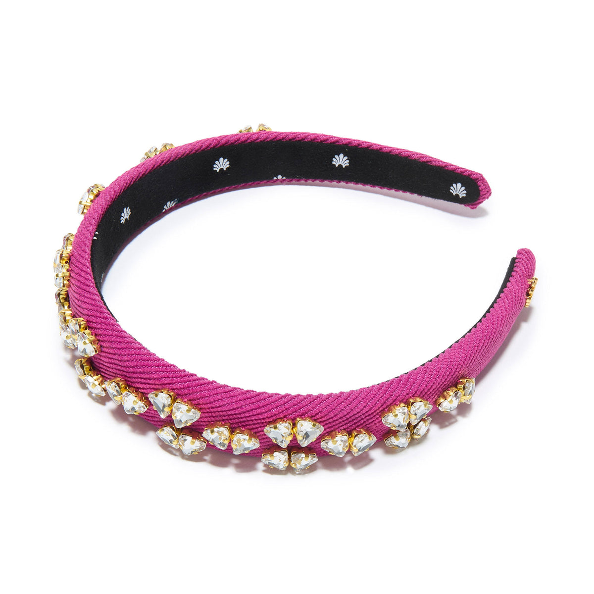 Lele Sadoughi HEADBANDS WILDBERRY CHARLOTTE CORDUROY CRYSTAL EMBELLISHED HEADBAND