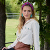 Lele Sadoughi HEADBANDS WILDBERRY KNOTTED CORDUROY CROSSROADS HEADBAND